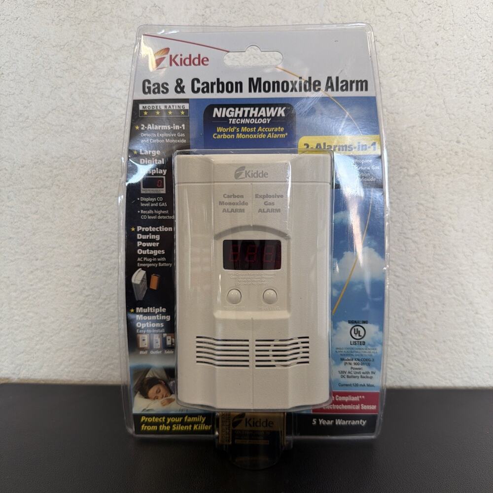 Kidde KN-COEG-3 Gas Carbon Monoxide Alarm Detector 900-0113 NEW SEALED